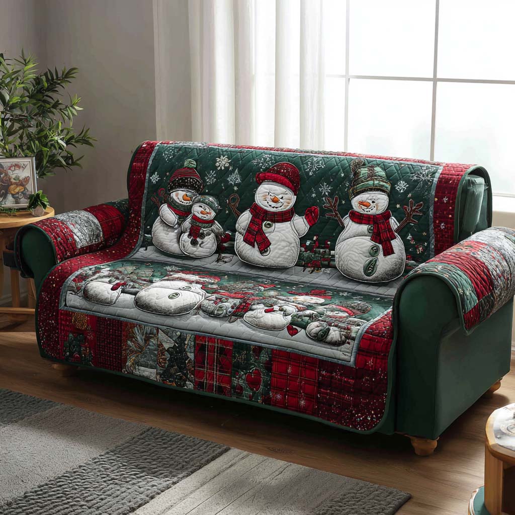 Frosty Family Sofa Quilted Sofa Cover NCU0XD2085