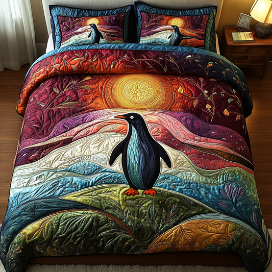 Frosty Flippers 3-Piece Quilted Bedding Set NCU0DK4518