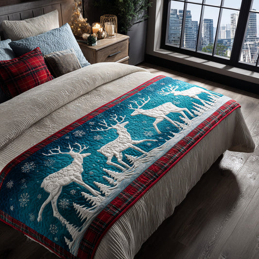 Frosty Forest Quilted Bed Runner NCU0DV7613