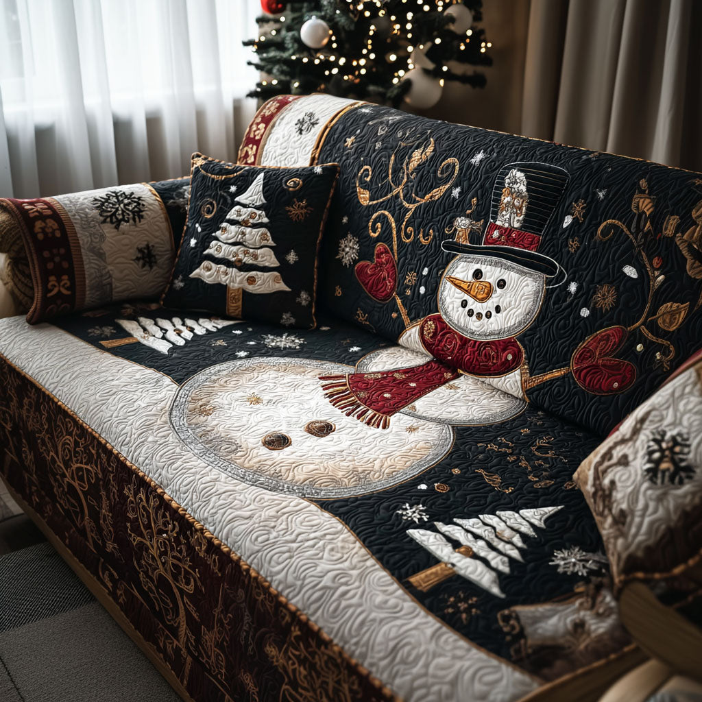 Frosty Forest Quilted Sofa Cover NCU0PT10526