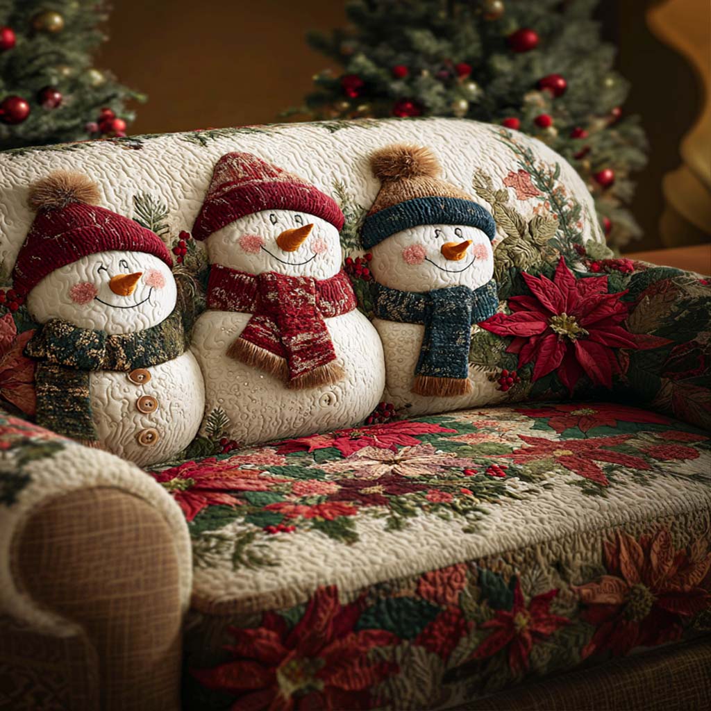 Frosty Friend Quilted Sofa Cover NCU0NT11261