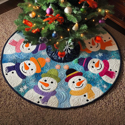 Frosty Friends Christmas Quilted Tree Skirt NCU0NT9999