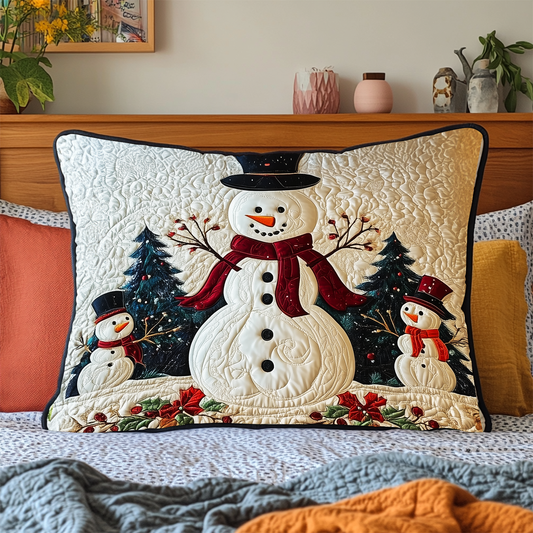 Frosty Friends Quilted Bedding Pillow Case NCU0DK2289