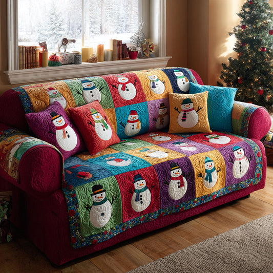 Frosty Friends Quilted Sofa Cover NCU0TV1032