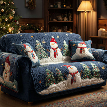 Snowman Quilted Sofa Cover NCU0VT354
