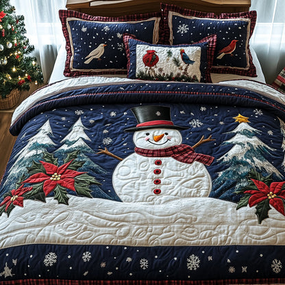 Frosty Gathering 3-Piece Quilted Bedding Set NCU0DV8527
