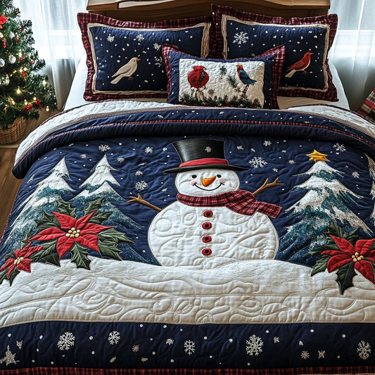 Frosty Gathering 3-Piece Quilted Bedding Set NCU0DV8527