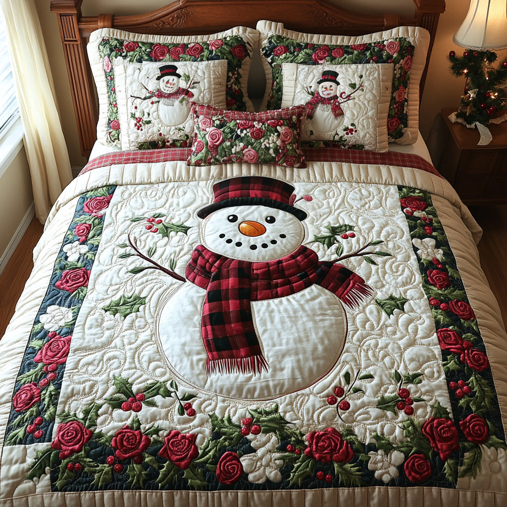 Frosty Glow 3-Piece Quilted Bedding Set NCU0DV7547