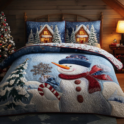 Frosty Glow 3-Piece Quilted Bedding Set NCU0VL2950