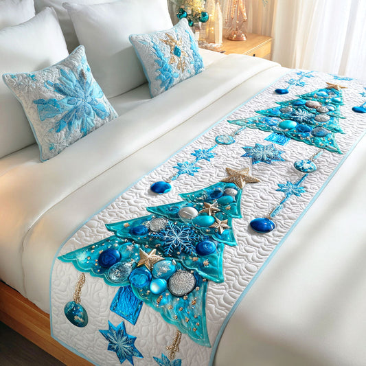 Frosty Glow Quilted Bed Runner NCU0TD796