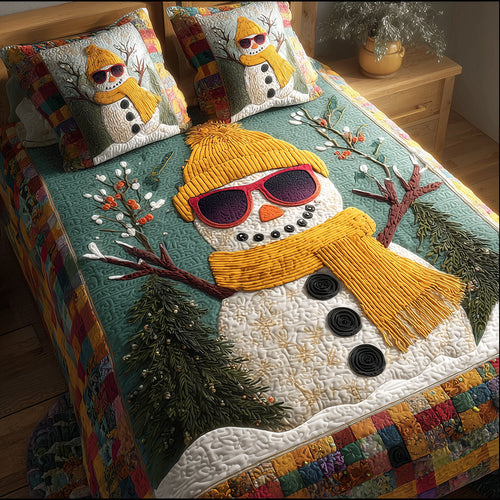 Frosty Glow Quilted Bedding Set NCU0TH3295