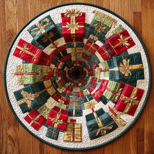 Frosty Glow Quilted Round Mat NCU0TD353