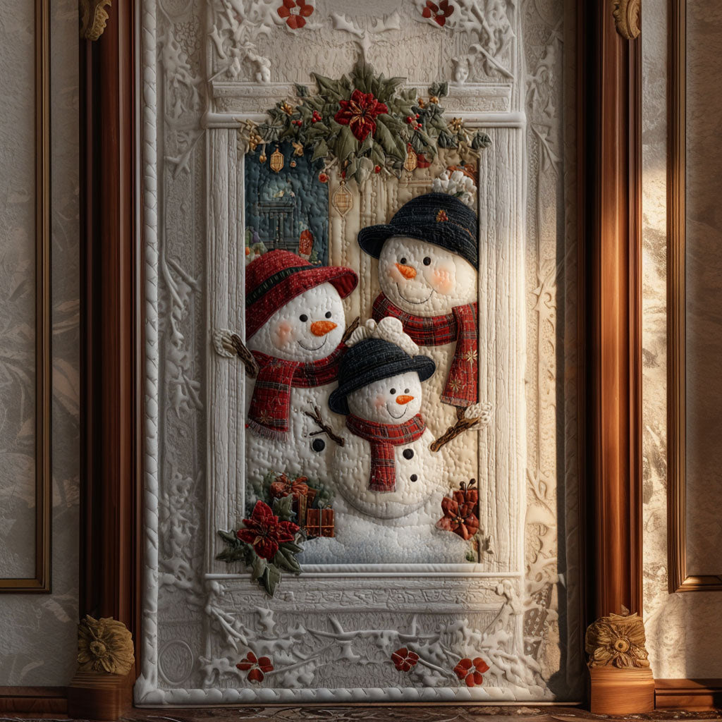 Frosty Greeting Quilted Door Cover NCU0PT10404