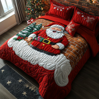 Frosty Greetings 3-Piece Quilted Bedding Set NCU0DV7932