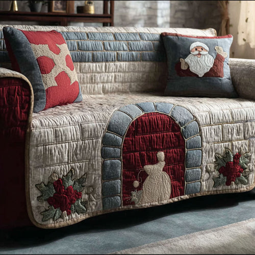 Frosty Hearth Quilted Sofa Cover NCU0PT10717