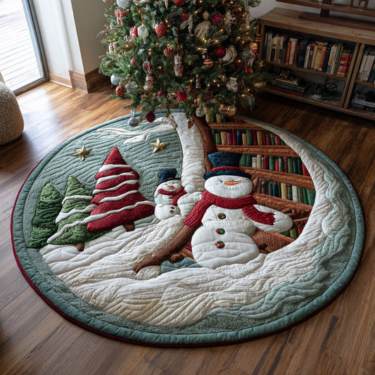 Frosty Hideaway Quilted Round Mat NCU0PT10427