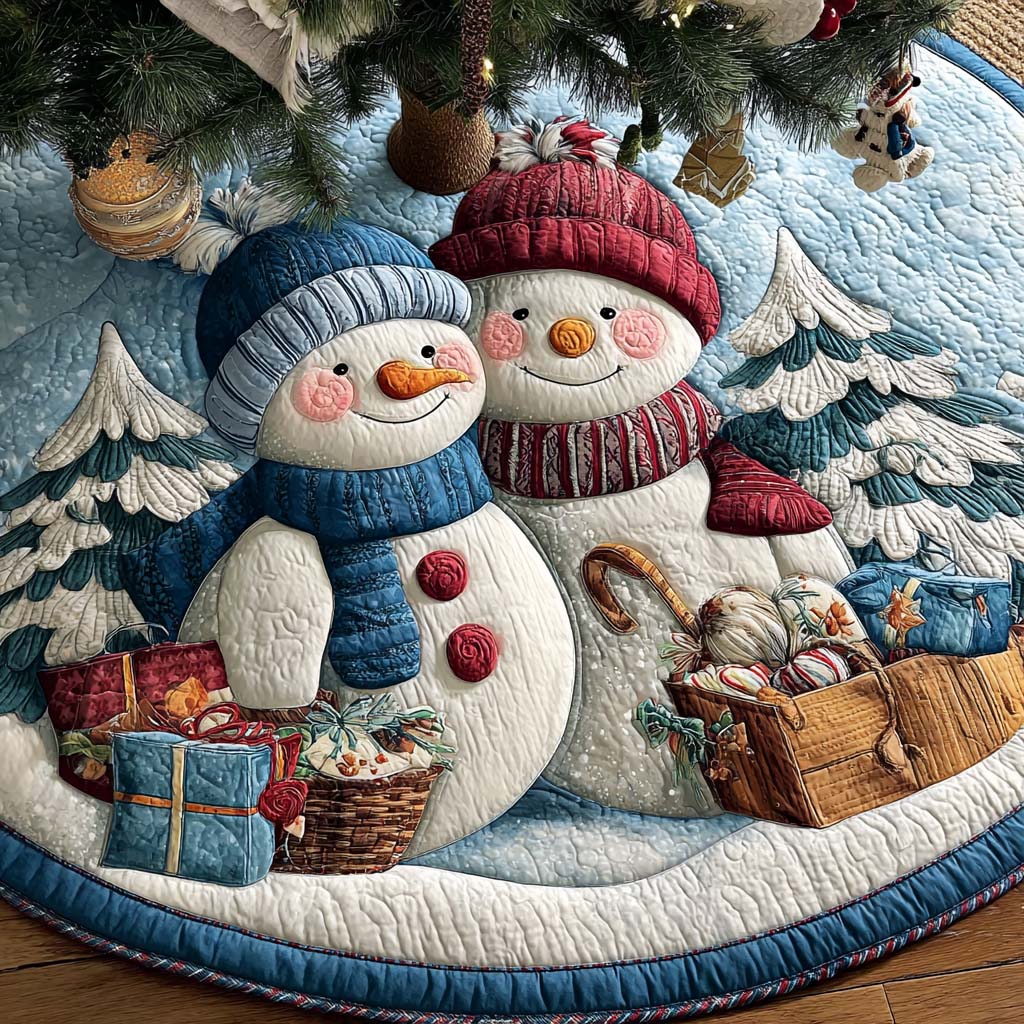 Frosty Hug Duo Quilted Tree Skirt NCU0XD1981