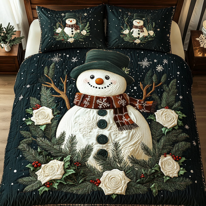 Frosty Joy 3-Piece Quilted Bedding Set NCU0VH1009