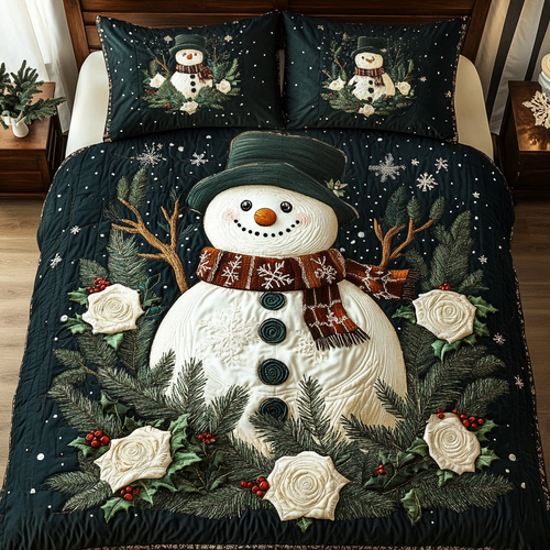 Frosty Joy 3-Piece Quilted Bedding Set NCU0VH1009