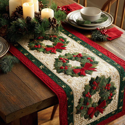 Frosty Lane Quilted Table Runner NCU0TD420