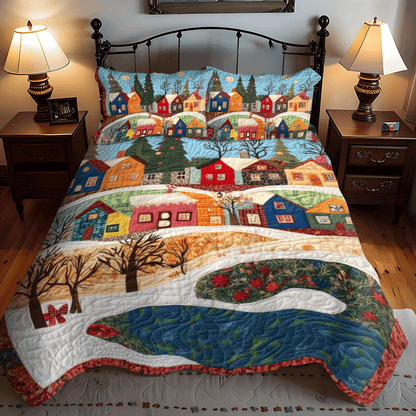 Frosty Morning Comfort 3-Piece Quilted Bedding Set NCU0PD751