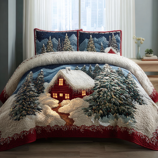 Frosty Night 3-Piece Quilted Bedding Set NCU0DK11326