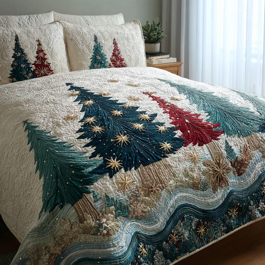 Frosty Night 3-Piece Quilted Bedding Set NCU0DK11382