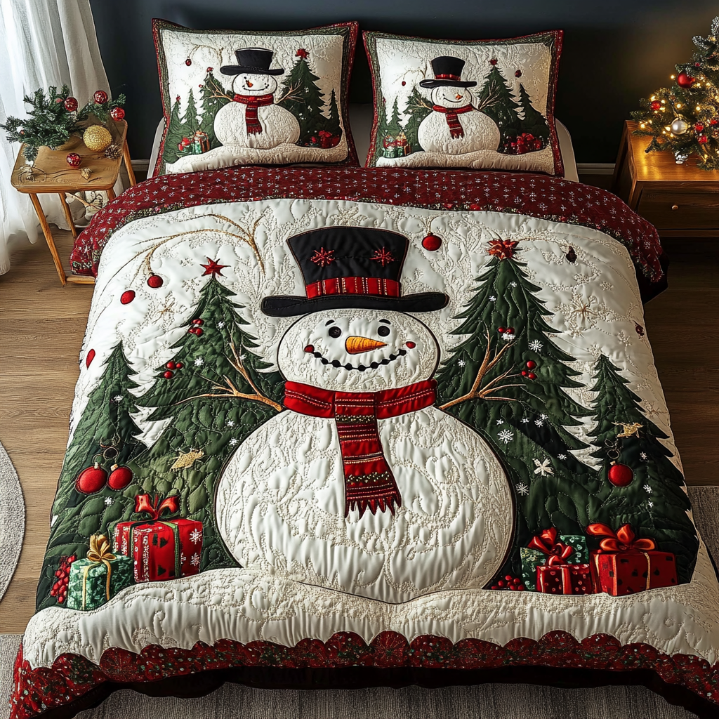 Frosty Night 3-Piece Quilted Bedding Set NCU0DK9848