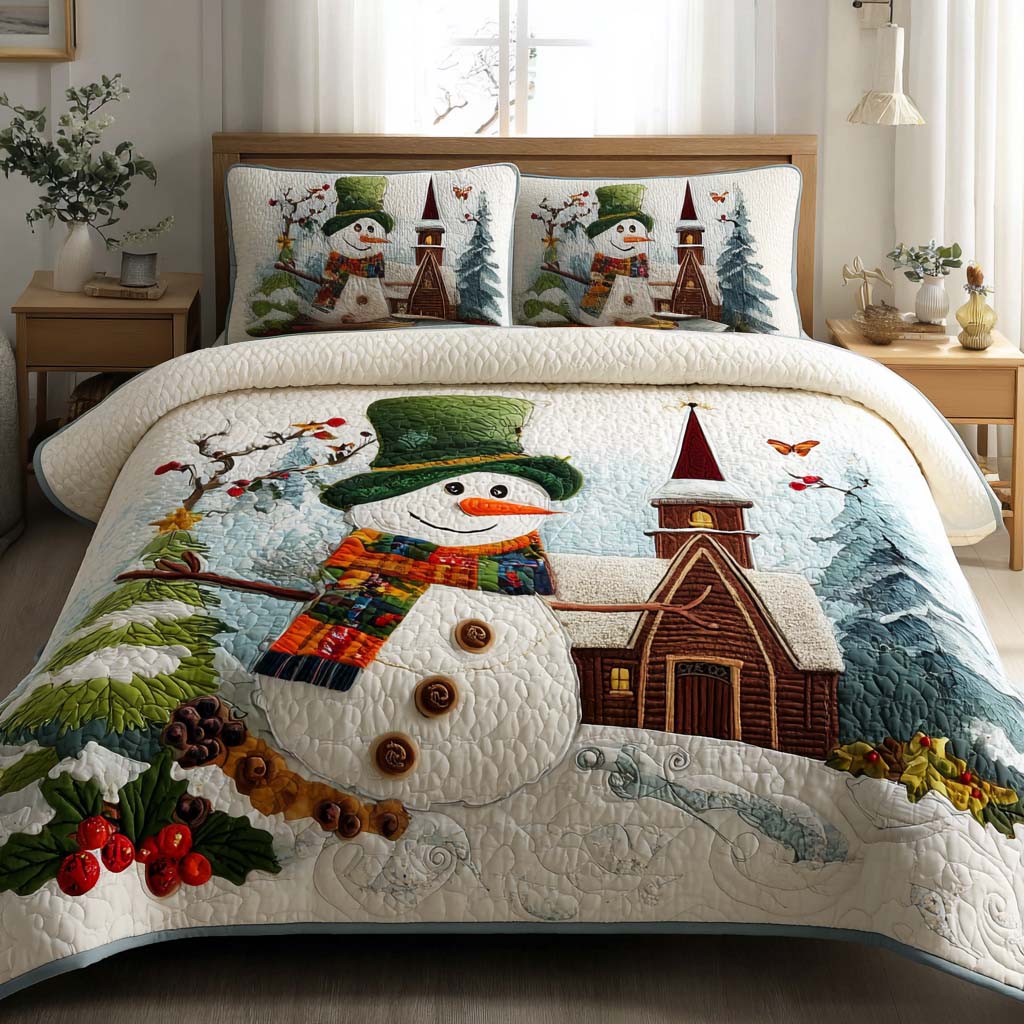 Frosty Night 3-Piece Quilted Bedding Set NCU0NT9798