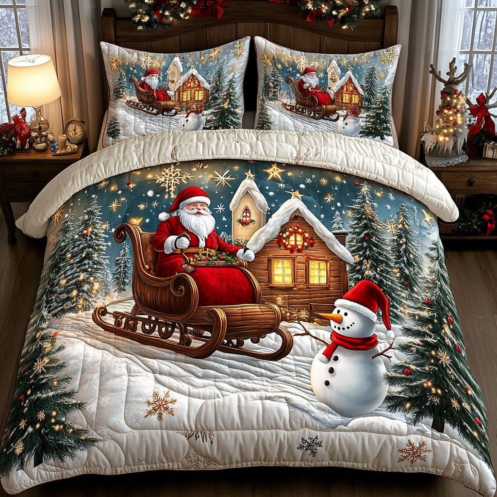 Frosty Night Ride 3-Piece Quilted Bedding Set NCU0VL2962