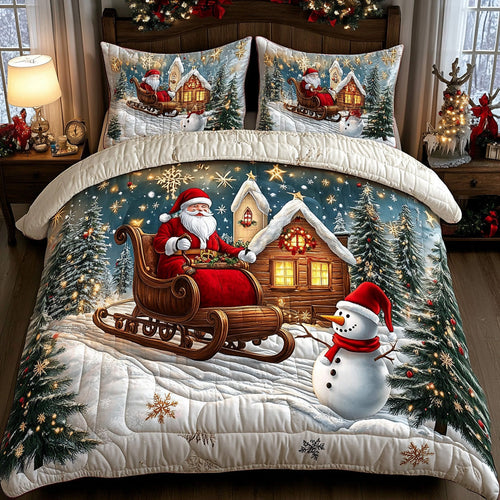 Frosty Night Ride 3-Piece Quilted Bedding Set NCU0VL2962