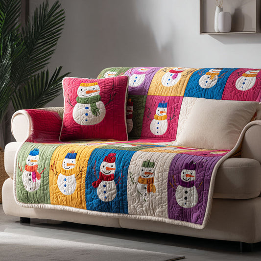 Frosty Parade Quilted Sofa Cover NCU0TV431