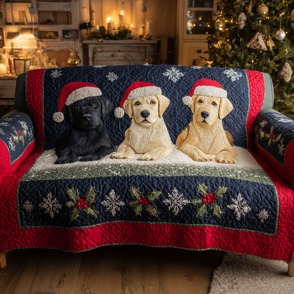 Frosty Paws Quilted Sofa Cover NCU0TV844