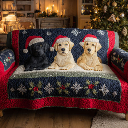 Frosty Paws Quilted Sofa Cover NCU0TV844