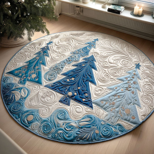 Frosty Pines Quilted Round Mat NCU0PT9174