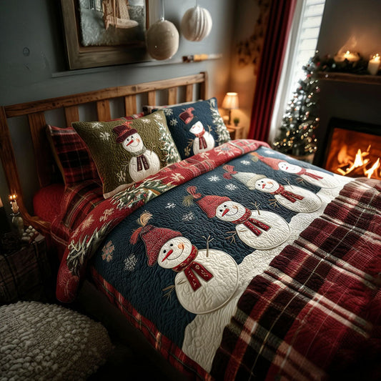 Frosty Sleigh 3-Piece Quilted Bedding Set NCU0PT10516