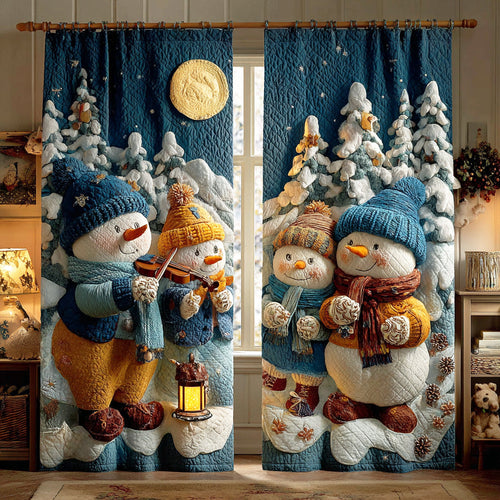 Frosty Smile Night Quilted Curtains NCU0TD1373
