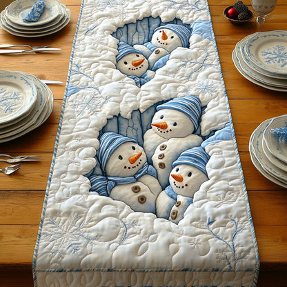 Frosty Smile Night Quilted Table Runner NCU0TD770