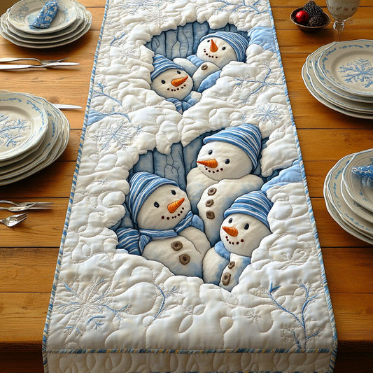 Frosty Smile Night Quilted Table Runner NCU0TD770
