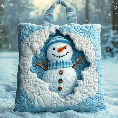 Frosty Snowman Glow Quilted Tote Bag NCU0TD802