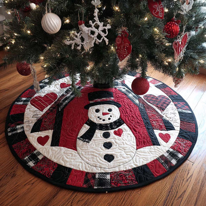 Frosty Snowman Quilted Tree Skirt NCU0XD2099