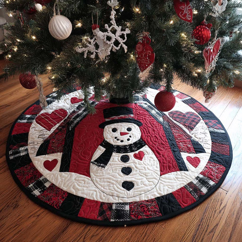 Frosty Snowman Quilted Tree Skirt NCU0XD2099