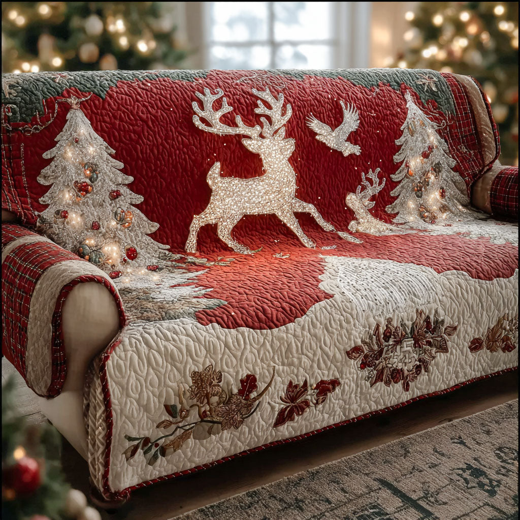 Frosty Sparkle Quilted Sofa Cover NCU0PT10558