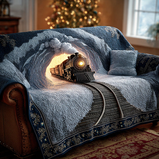 Frosty Track Magic Quilted Sofa Cover NCU0TD1411