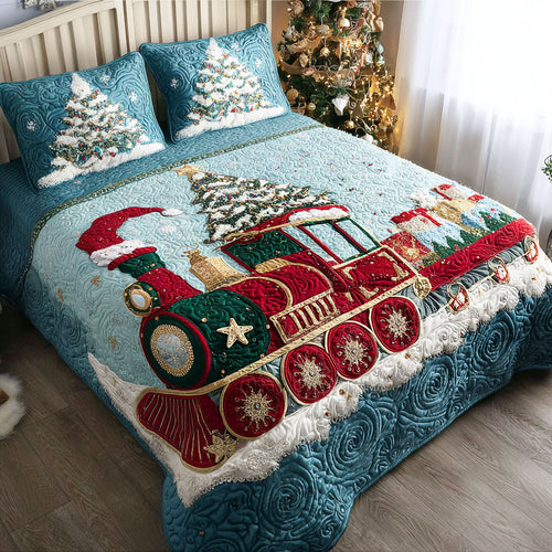 Frosty Tracks 3-Piece Quilted Bedding Set NCU0PT10308