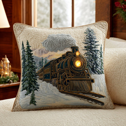 Frosty Train Ride Quited Pillow Case NCU0DV8980