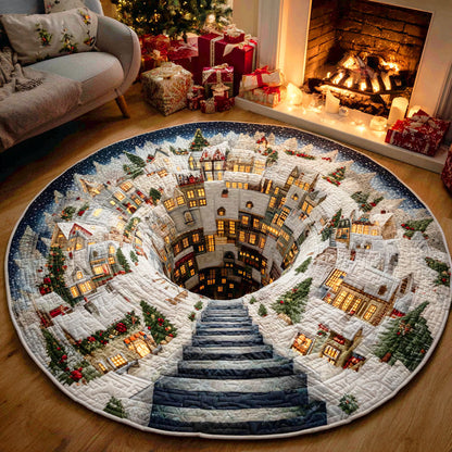 Frosty Village Glow Quilted Round Mat NCU0TD810
