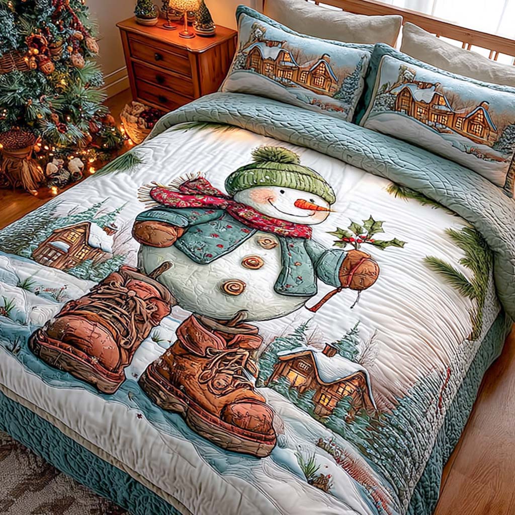 Frosty Welcome 3-Piece Quilted Bedding Set NCU0XD1136