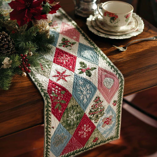 Frosty Whimsy Quilted Table Runner NCU0PT9544