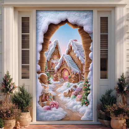 Frosty Winter Path Quilted Door Cover NCU0TD1623